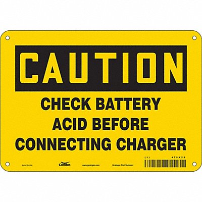 CONDOR 475X25 Chemical Sign 7 in x 10 in Aluminum