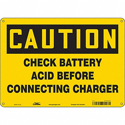 CONDOR 475X28 Safety Sign 10 in x 14 in Polyethylene