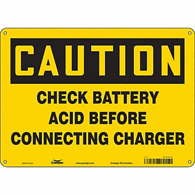 CONDOR 475X30 Safety Sign 10 inx14 in Vinyl