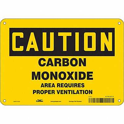 CONDOR 475X31 Safety Sign 7 in x 10 in Aluminum