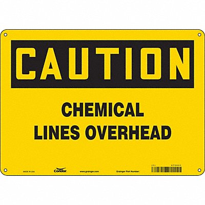 CONDOR 475X41 Safety Sign 10 in x 14 in Polyethylene