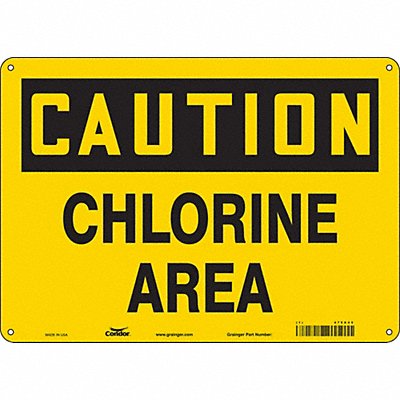 CONDOR 475X45 Safety Sign 10 inx14 in Aluminum