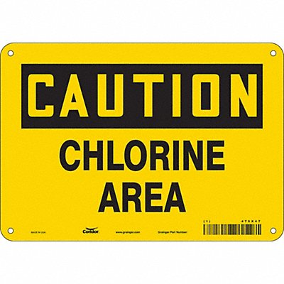 CONDOR 475X47 Safety Sign 7 in x 10 in Polyethylene