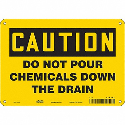 CONDOR 475X61 Safety Sign 7 inx10 in Vinyl