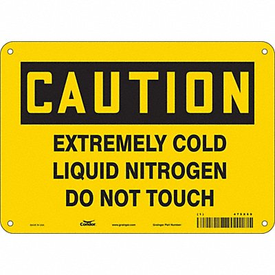 CONDOR 475X69 Safety Sign 7 in x 10 in Aluminum