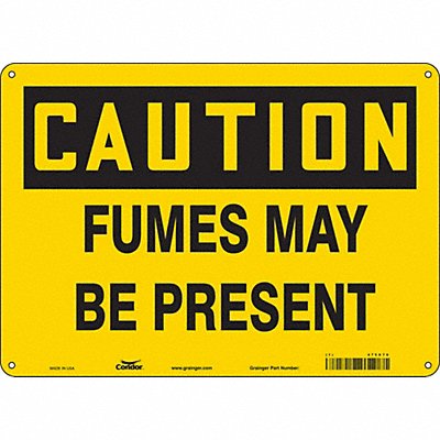 CONDOR 475X78 Safety Sign 10 in x 14 in Polyethylene