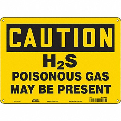 CONDOR 475X84 J8203 Safety Sign 10 in x 14 in Polyethylene