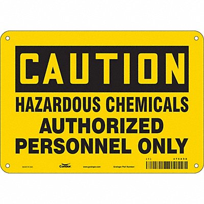 CONDOR 475X90 Safety Sign 7 inx10 in Polyethylene