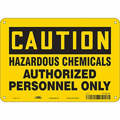 CONDOR 475X92 Safety Sign 7 in x 10 in Vinyl