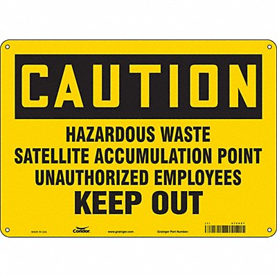 CONDOR 475X97 Safety Sign 10 inx14 in Polyethylene