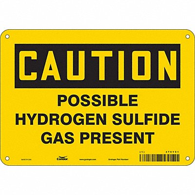 CONDOR 475Y01 Safety Sign 7 in x 10 in Aluminum