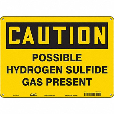 CONDOR 475Y02 Safety Sign 10 inx14 in Aluminum