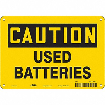 CONDOR 475Y21 Chemical Sign 7 in x 10 in Aluminum