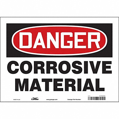 CONDOR 475Z04 Safety Sign 10 inx14 in Vinyl