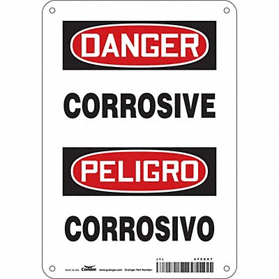 CONDOR 475Z07 Safety Sign 10 inx7 in Polyethylene