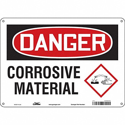 CONDOR 475Z12 Safety Sign 10 inx14 in Aluminum