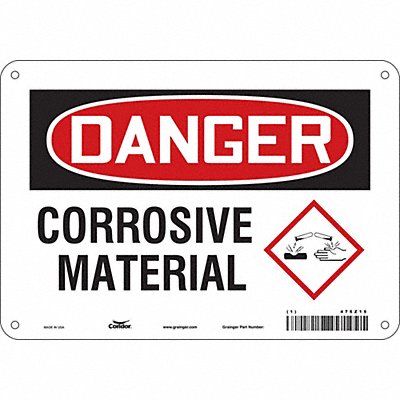 CONDOR 475Z15 Safety Sign 7 inx10 in Polyethylene