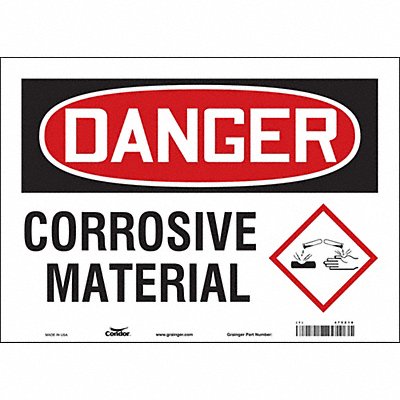 CONDOR 475Z18 Safety Sign 10 in x 14 in Vinyl