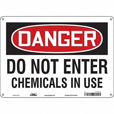 CONDOR 475Z22 Safety Sign 10 inx14 in Polyethylene