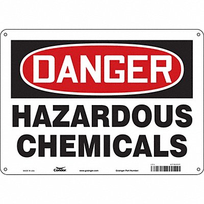 CONDOR 475Z57 J6930 Safety Sign 10 inx14 in Polyethylene