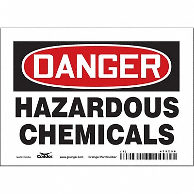 CONDOR 475Z58 J6930 Safety Sign 5 inx7 in Vinyl