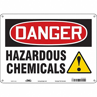 CONDOR 475Z66 Safety Sign 10 inx14 in Polyethylene