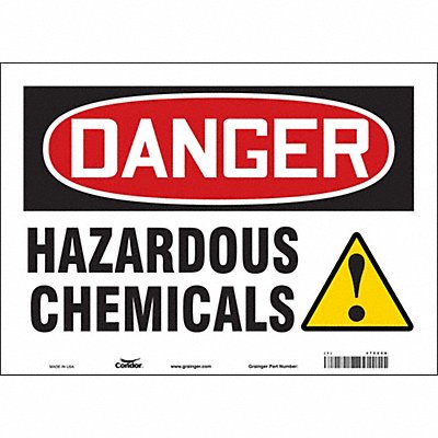 CONDOR 475Z68 Safety Sign 10 in x 14 in Vinyl