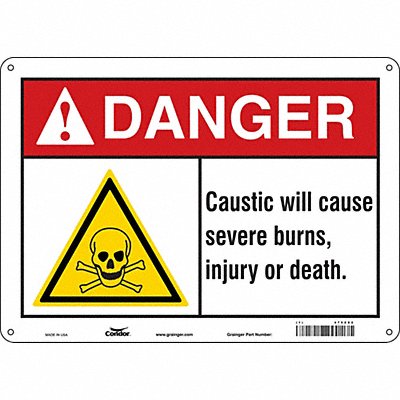 CONDOR 475Z82 Safety Sign 10 in x 14 in Aluminum
