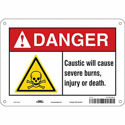 CONDOR 475Z84 Safety Sign 7 inx10 in Polyethylene