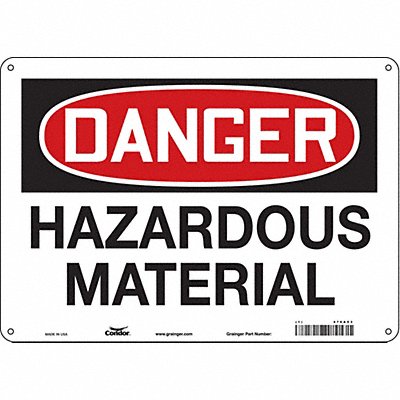 CONDOR 476A53 Safety Sign 10 in x 14 in Polyethylene