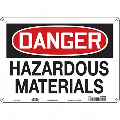 CONDOR 476A61 Safety Sign 10 in x 14 in Polyethylene