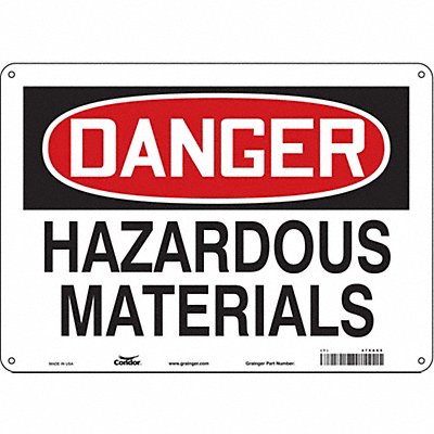 CONDOR 476A65 Safety Sign 10 in x 14 in Vinyl