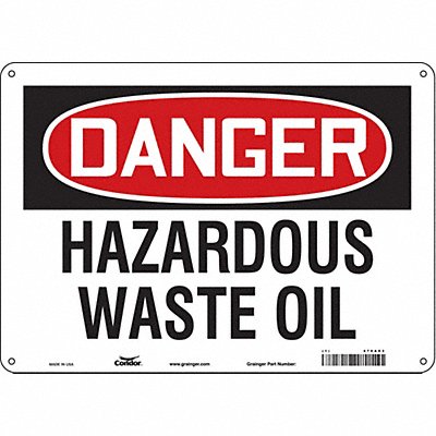 CONDOR 476A83 Safety Sign 10 in x 14 in Aluminum