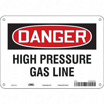 CONDOR 476A98 Chemical Sign 7 in x 10 in Aluminum
