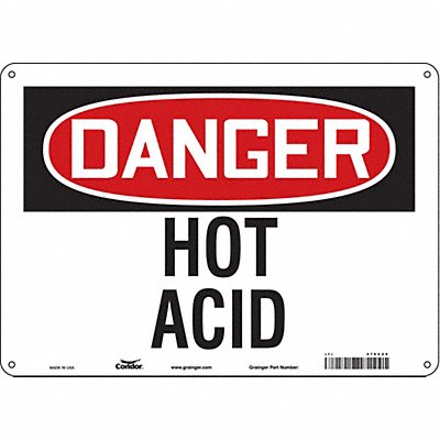 CONDOR 476C25 Safety Sign 10 in x 14 in Aluminum