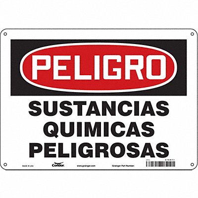 CONDOR 476D71 Safety Sign 10 in x 14 in Polyethylene