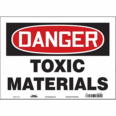 CONDOR 476F08 Safety Sign 10 in x 14 in Vinyl