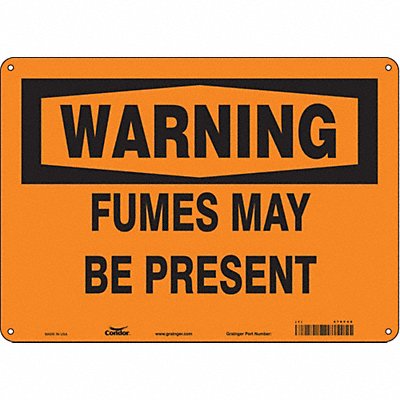 CONDOR 476F46 Safety Sign 10 in x 14 in Aluminum