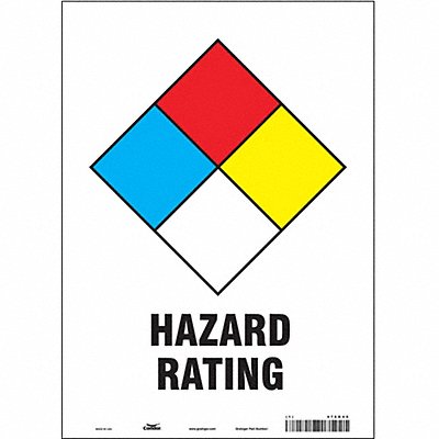 CONDOR 476G45 Safety Sign 10 Wx14 H 0.004 Thickness