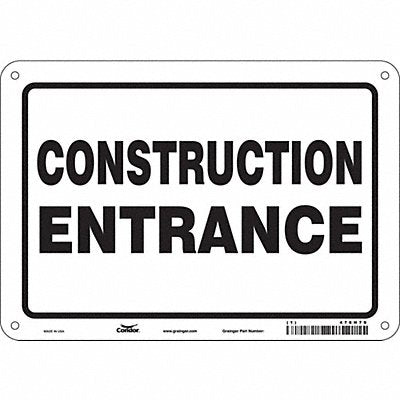 CONDOR 476H79 Safety Sign 7 in x 10 in Vinyl