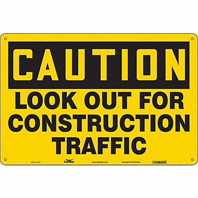 CONDOR 476J01 Safety Sign 24 in x 36 in Polyethylene