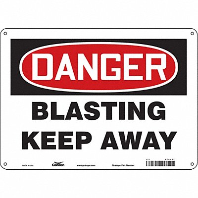 CONDOR 476J27 J8660 Safety Sign 10 in x 14 in Polyethylene
