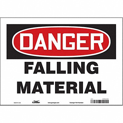 CONDOR 476L03 J6926 Safety Sign 10 inx14 in Vinyl