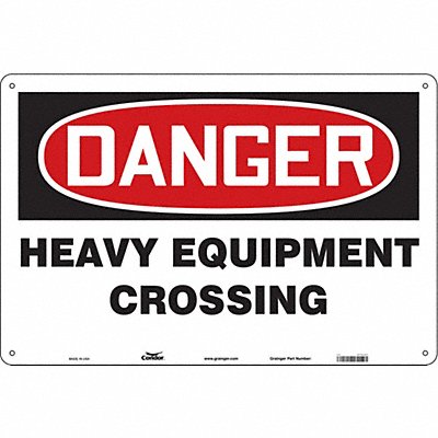 CONDOR 476L07 Safety Sign 24 in x 36 in Aluminum