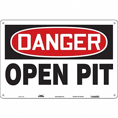 CONDOR 476L41 Safety Sign 24 in x 36 in Polyethylene