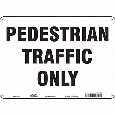 CONDOR 476M23 Safety Sign 10 inx14 in Aluminum