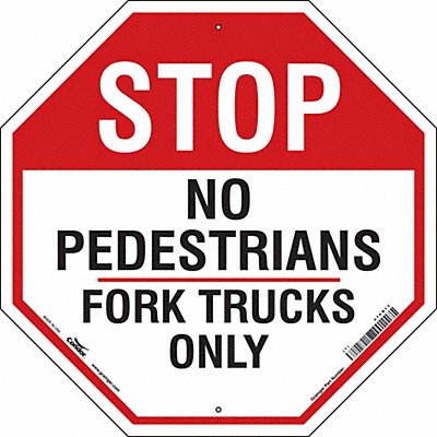CONDOR 476N13 Safety Sign 24 in x 24 in Aluminum