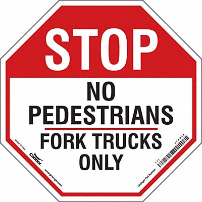 CONDOR 476N16 Safety Sign 18 inx18 in Vinyl