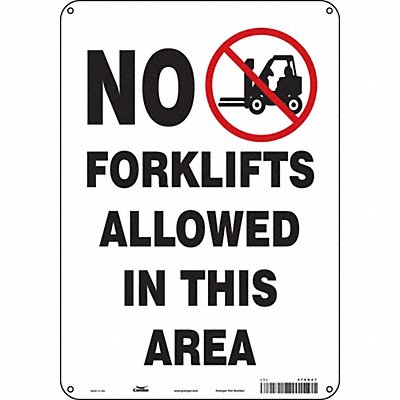 CONDOR 476N27 Safety Sign 10 inx7 in Polyethylene