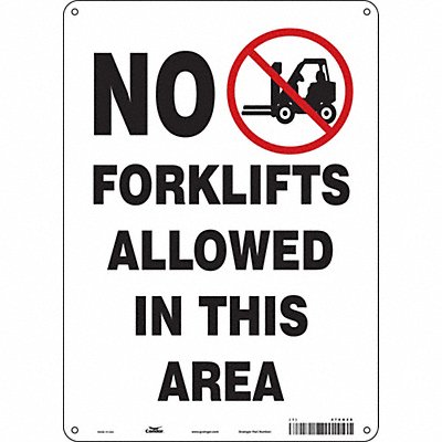 CONDOR 476N28 Safety Sign 14 inx10 in Polyethylene